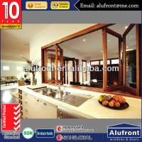 aluminium wood kitchen folding window