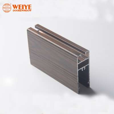 2019 Singapore wood grain transfer aluminum profiles for door and window